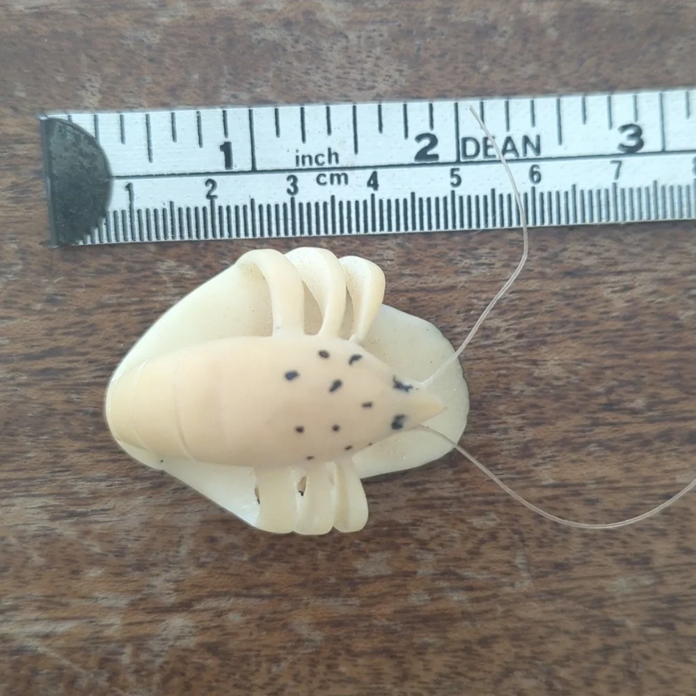 Tagua Nut Carved Lobster Crayfish - Picture 5 of 5